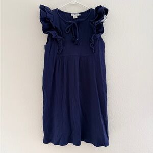 Vineyard Vines Navy Blue Ruffle Sleeve Shift Dress